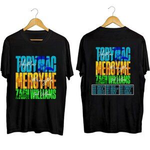 TobyMac MercyMe Zach Williams 2023 Tour T-Shirt 2 Sided Christian Music Tee 134